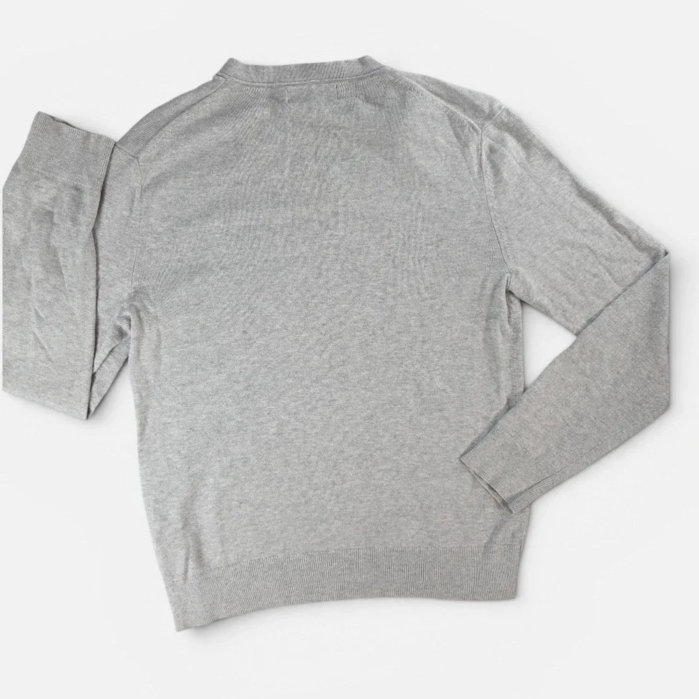Banana Republic Mens XSmall Grey V-Neck Sweater Silk Cashmere Blend